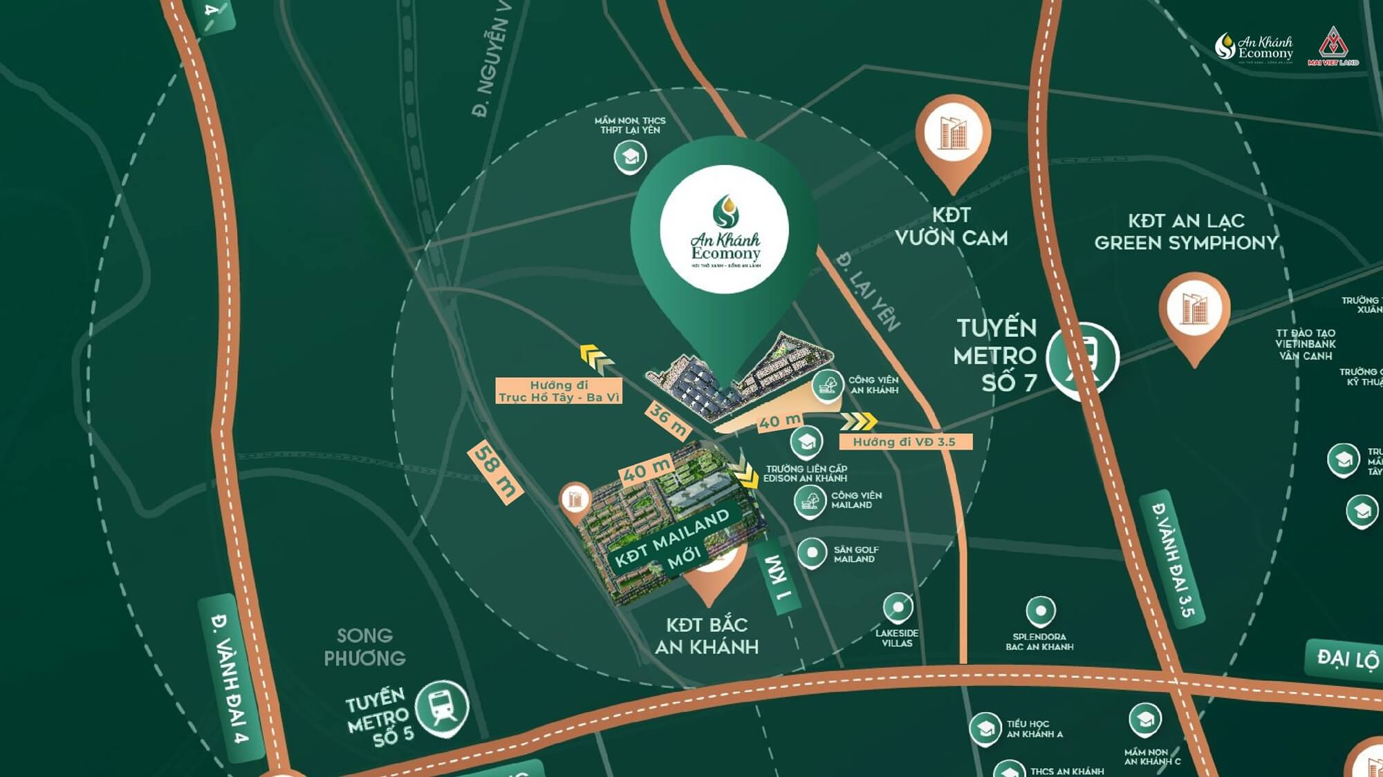 Vị trí dự án An Khánh Economy Sơn Đồng